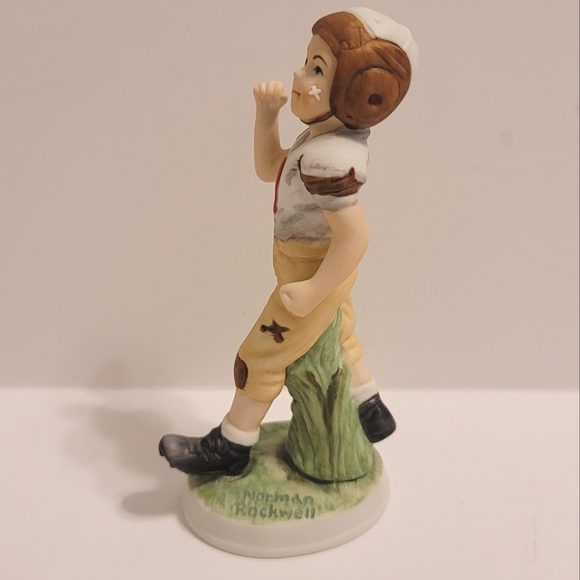 Norman Rockwell River Shore Porcelain Future All American Boy Football Figurine - Picture 2 of 7